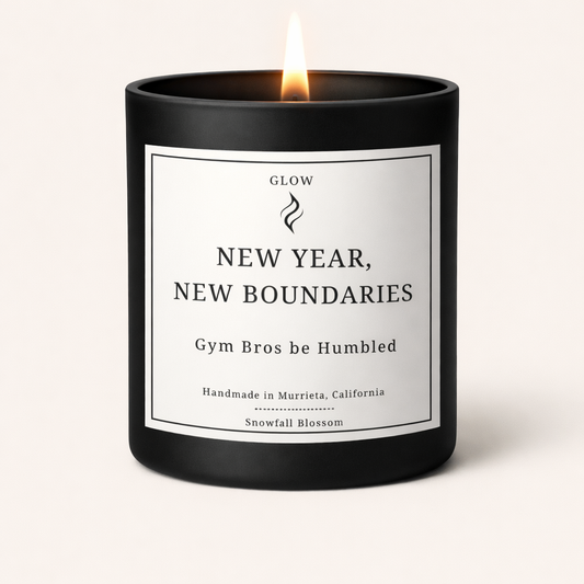 New Year, New Boundaries -- Snowfall Blossom Candle