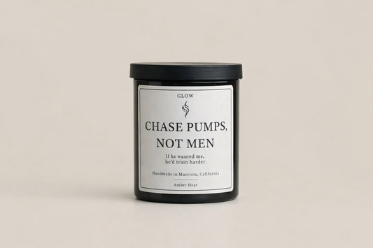 Chase Pumps, Not Men- Amber Heat Candle